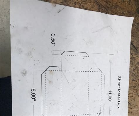 folding sheet metal box|sheet metal box template.